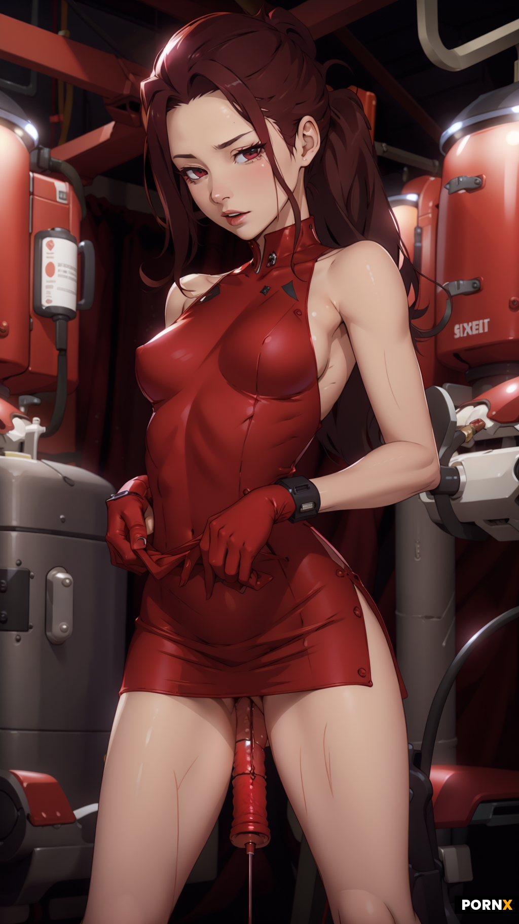 red dress