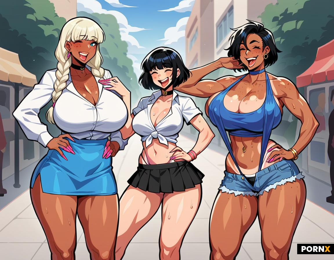 Two bimbos with huge gigantic tits