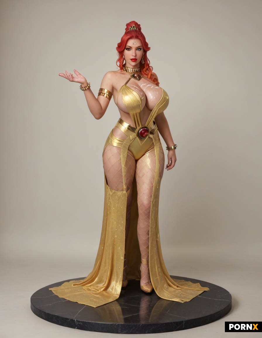 Dynamic overdramatic maniacal futuristic comic siren supervillain succubus seductress diva