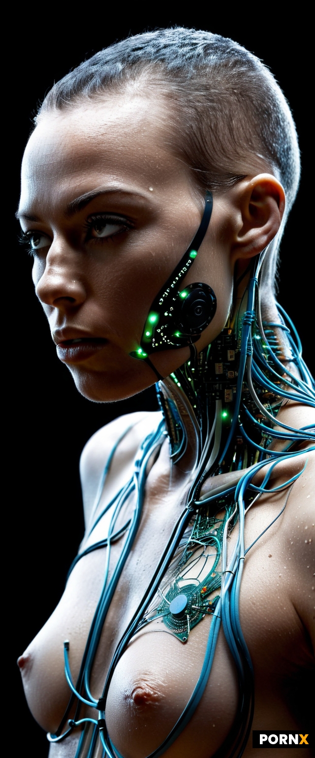 A hyper-realistic and intricate portrait of a person transforming into digital data