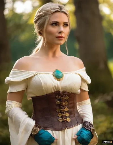 artistic portrait of a woman in fantasy-inspired outfit