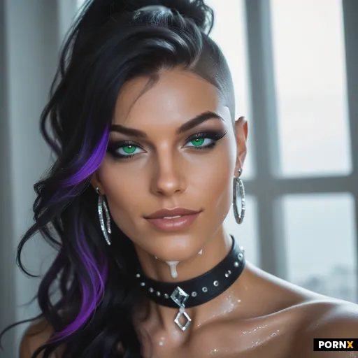 POV jacking off penis over her face