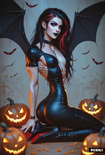 a hot slutty goth model