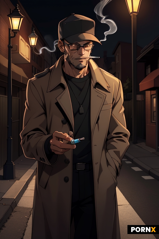 a man in a long coat