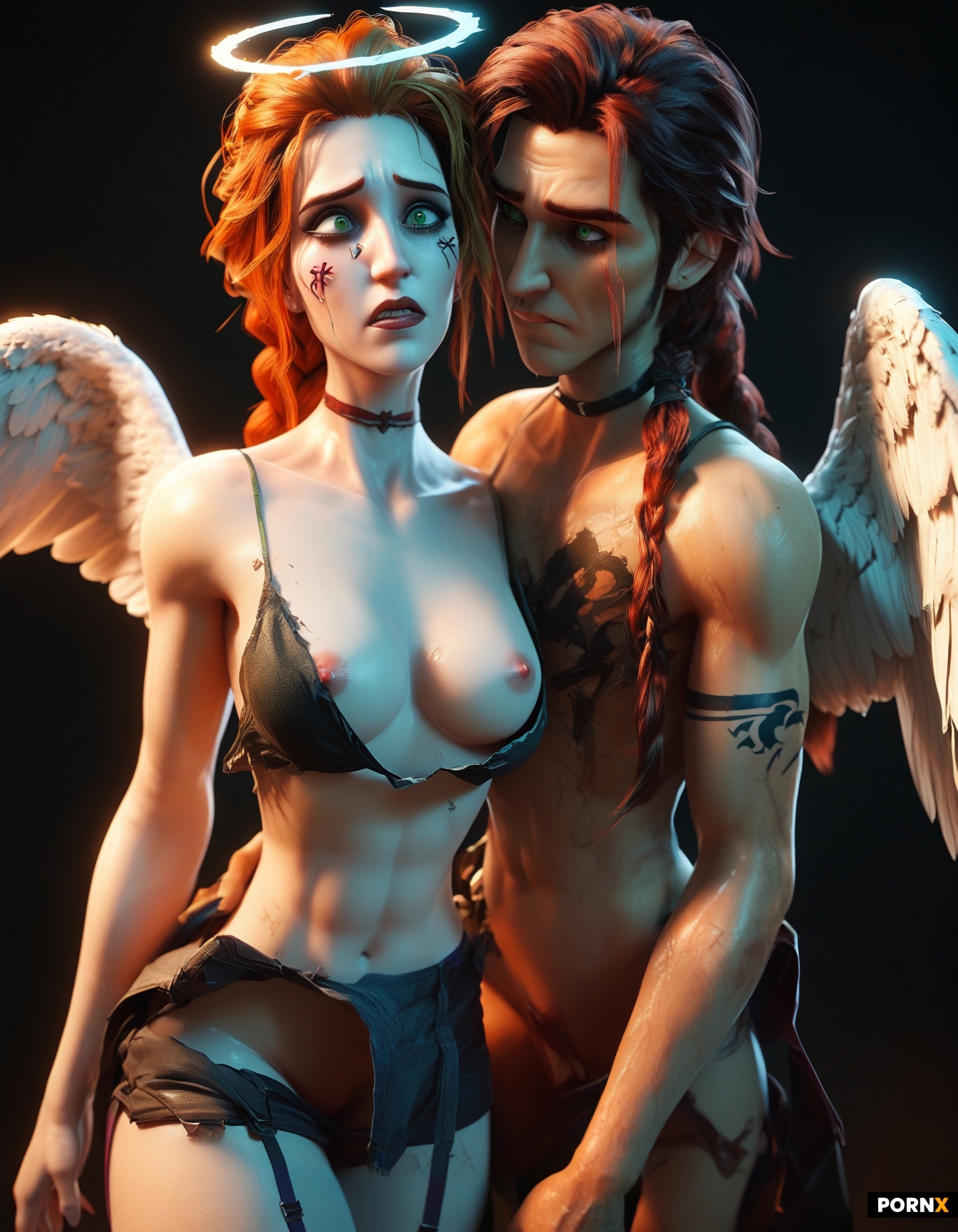 Remove clothes should be naked and one of left getting fucked by one on the tighg