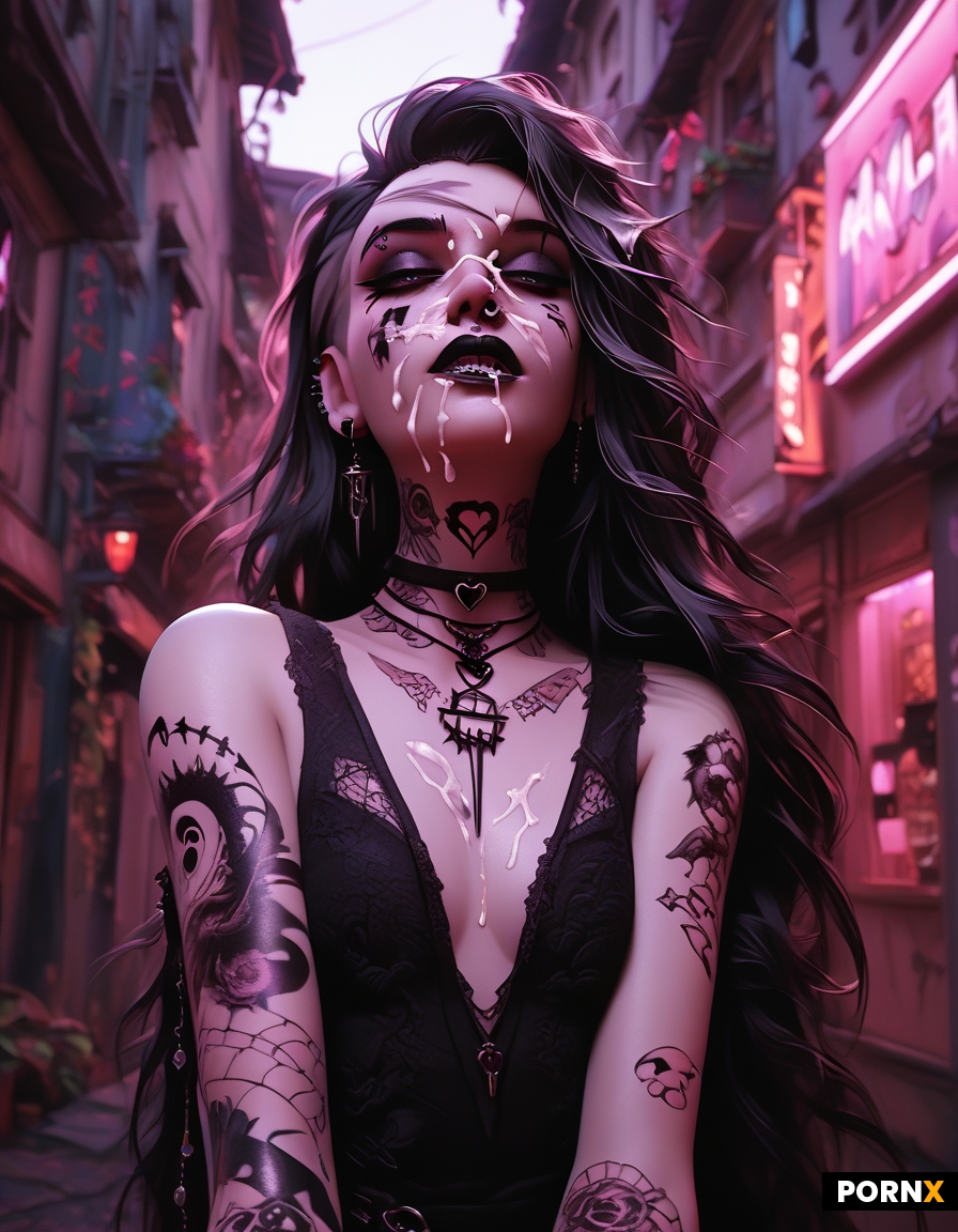 skinny goth slut
