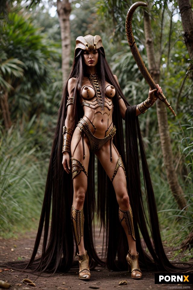 Female alien snake skin Predator with full body bone amor