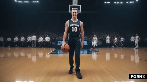 in a basketball stadium