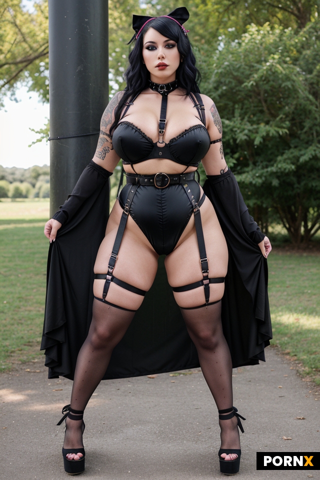 Mature cheap woman goth harness