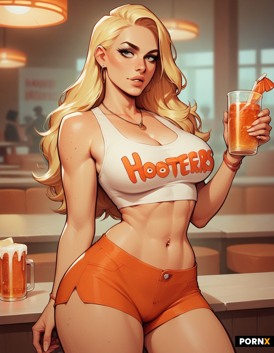 She has curly long blonde hair