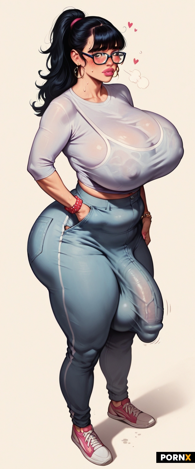 20-year-old nerdy messy awkward shy Japanese nerd futanari named Ai