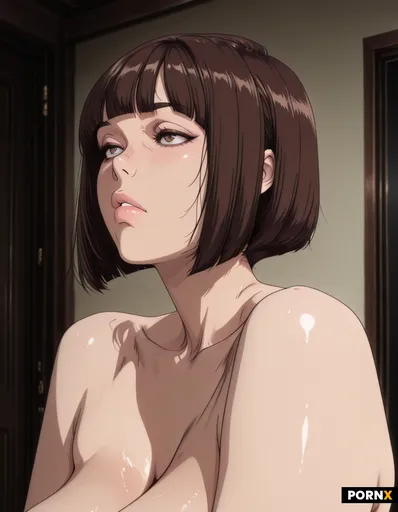 Fully nude getting spitroated by two large blackmen