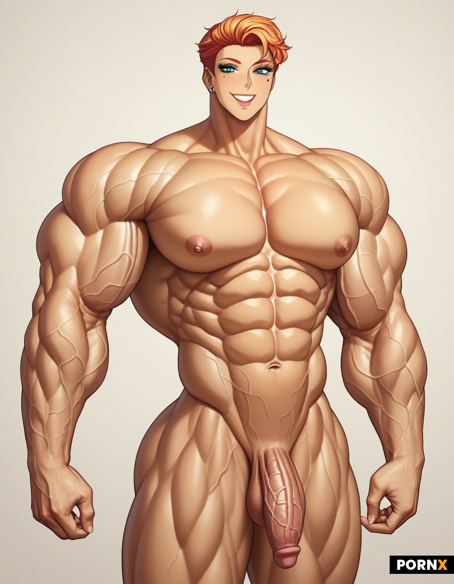 Buff masculine crossdresser cute