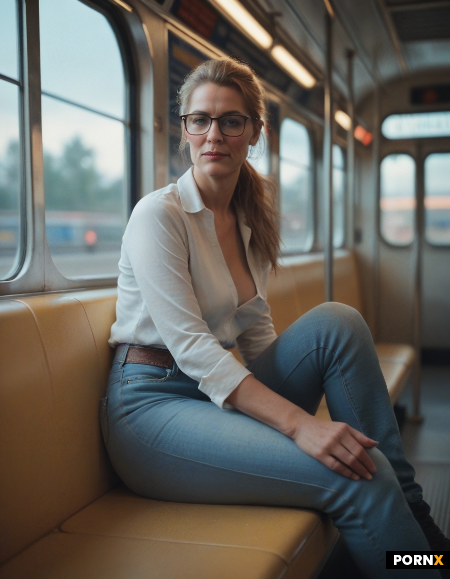 sitting in danish regional train
