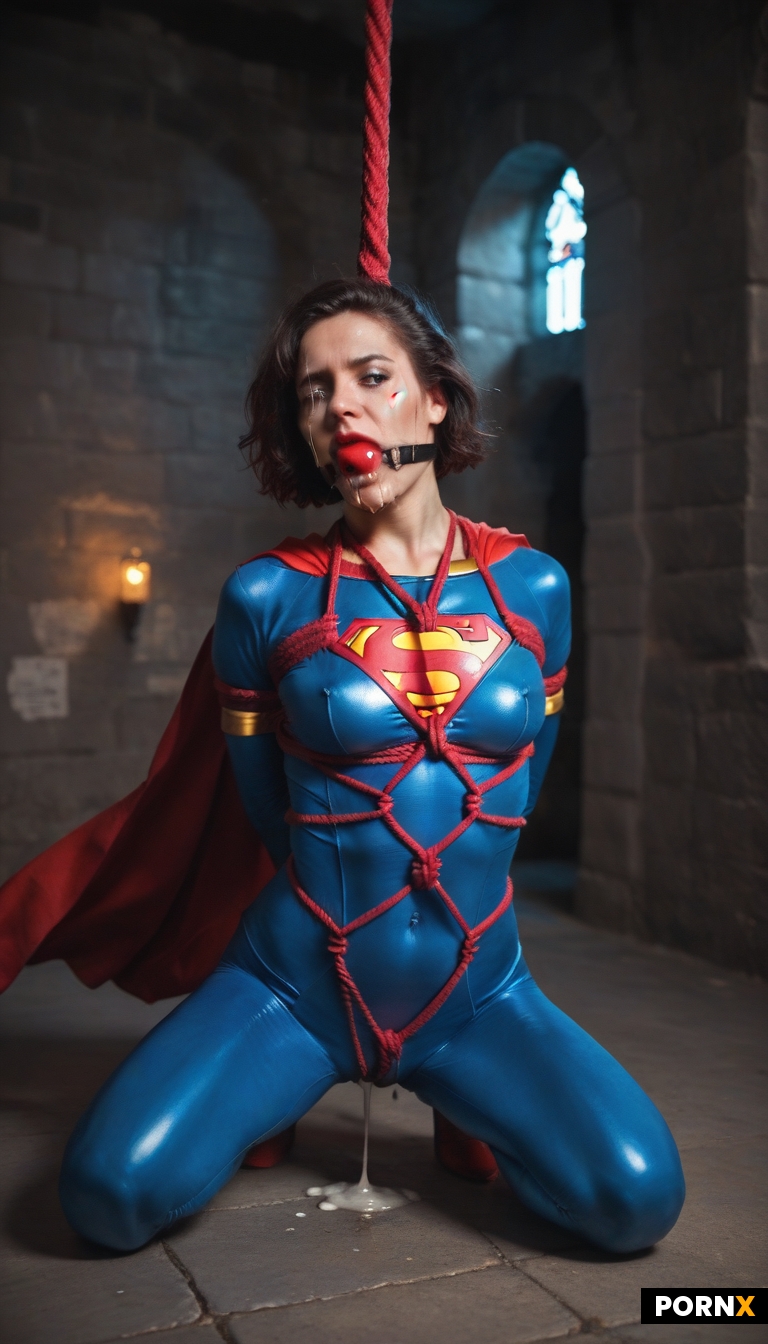 Captured superhero