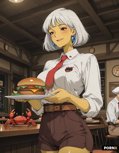 high definition  pretty woman waitress