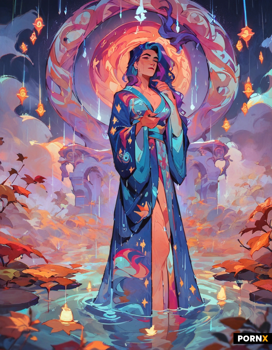 A pretty moth woman