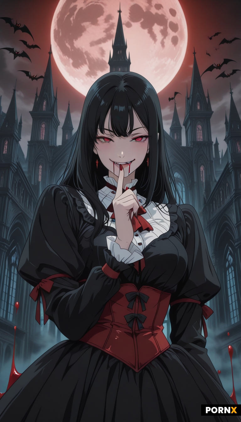 Beautiful Victorian era vampire