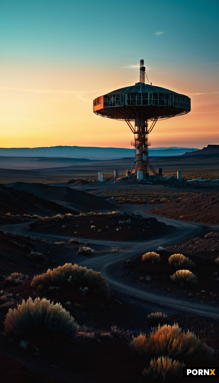 In a hauntingly surreal sci-fi landscape