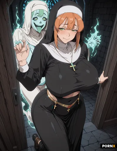sexy beautiful female nun