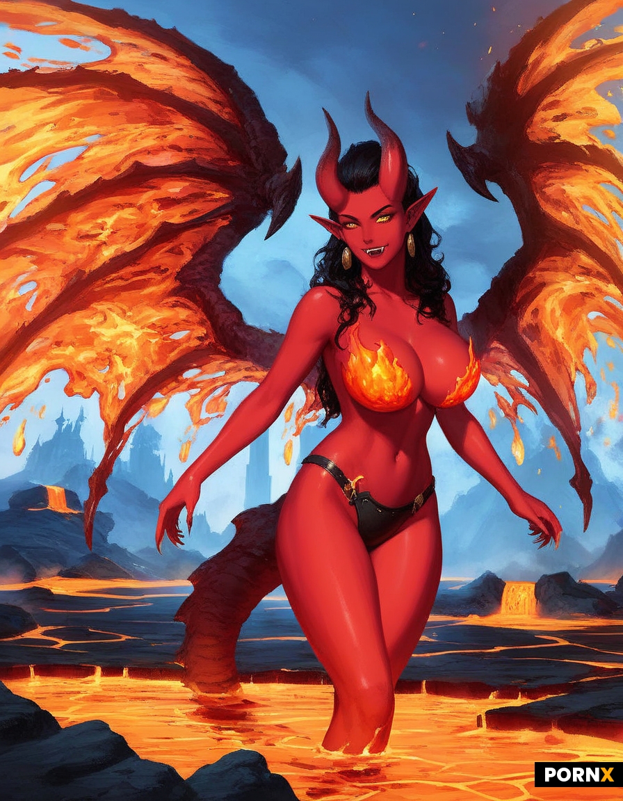Beautiful  demon woman