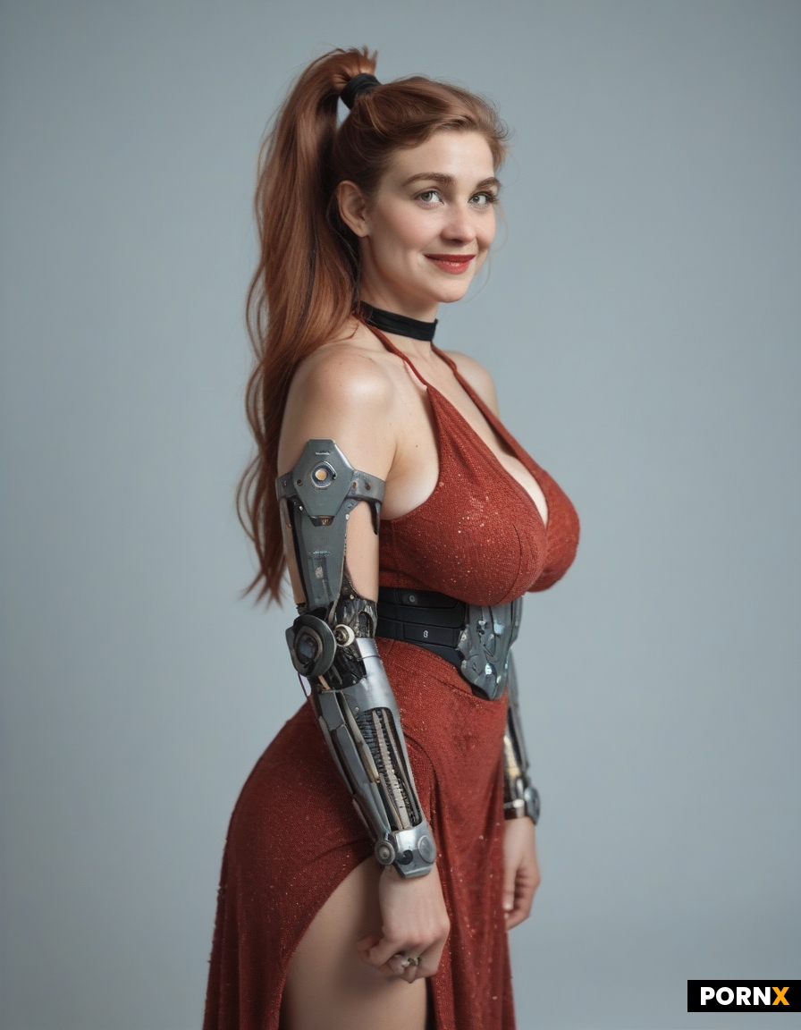 retrofuturistic post-apocalyptic robotic Android sexbot full body bukkake