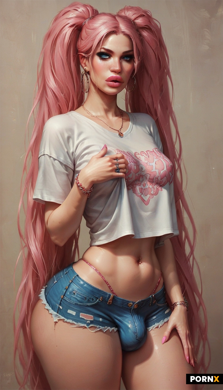 long pink twin tails
