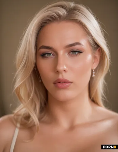 Create a striking close-up portrait of a beautiful adult woman with long