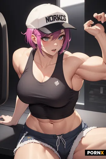 very muscular nordic bodybuilder woman busty fit