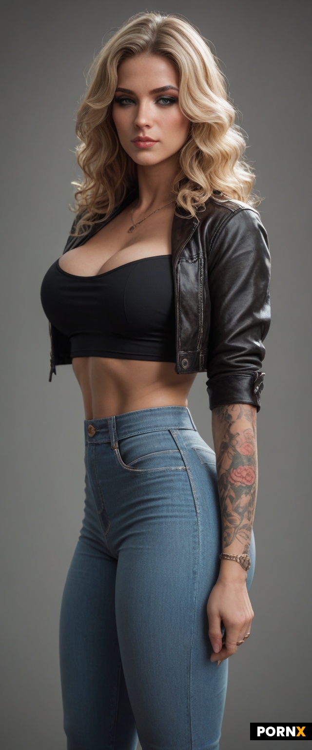 Perfect big perky fake breasts