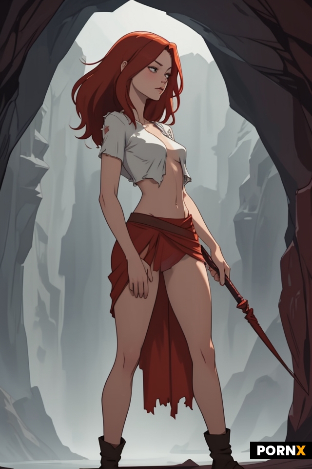 skinny red haired woman