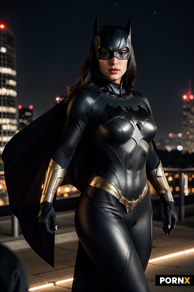 Batwoman and superwoman standing next to each other