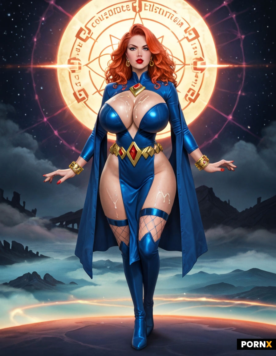 Dynamic overdramatic maniacal futuristic comic siren supervillain succubus seductress diva