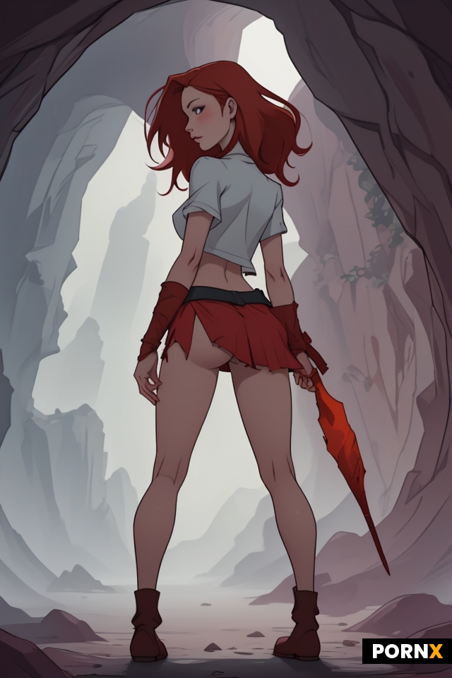skinny red haired woman