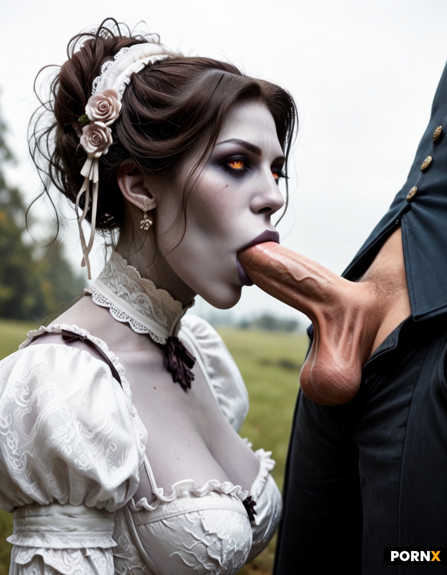 Half naked wild undead zombie