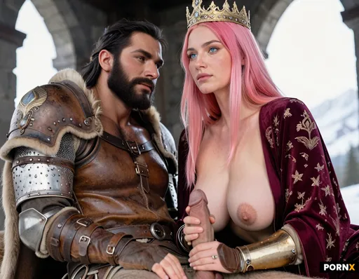 Give him a hairy viking face