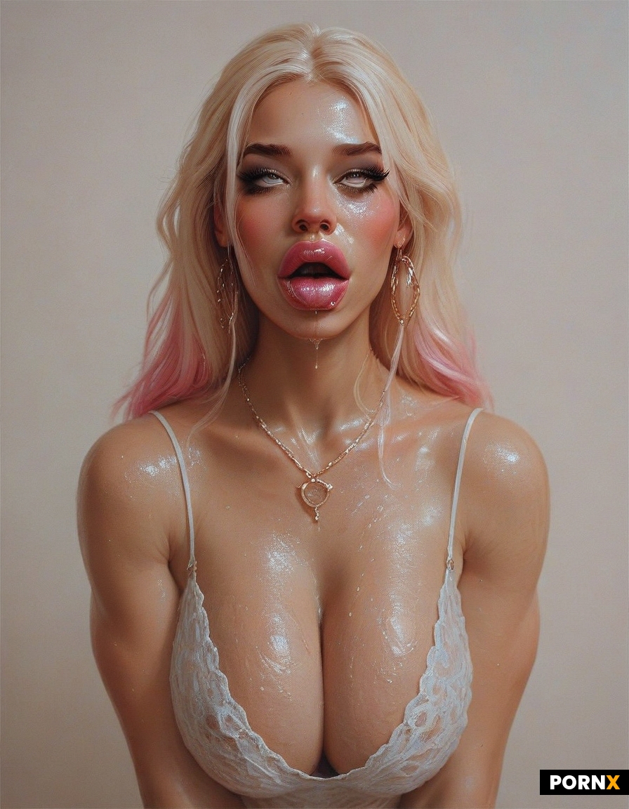 sexy blonde with pink highlights