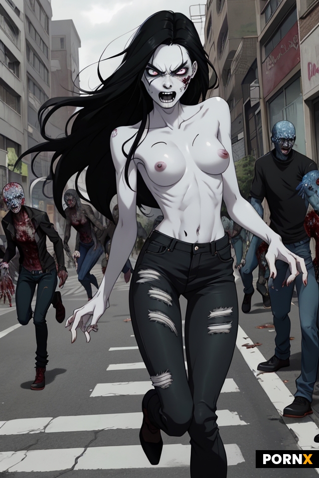 skinny zombie woman