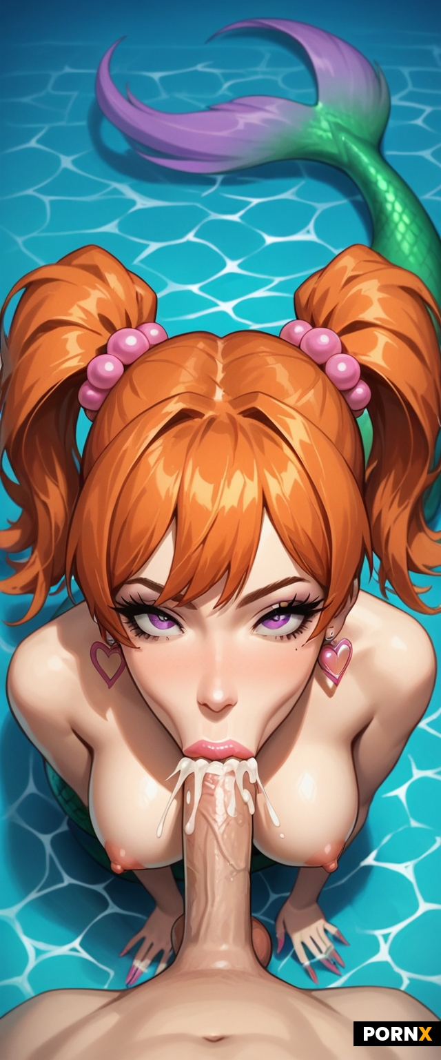 Sexy mermaid woman