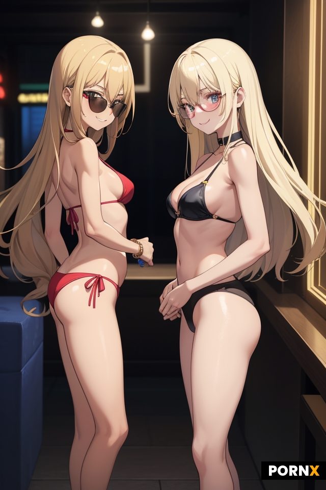 2 Femme brésilienne poitrine naturelle cuisses fines longs cheveux blonds peau dorée bikini mini sho