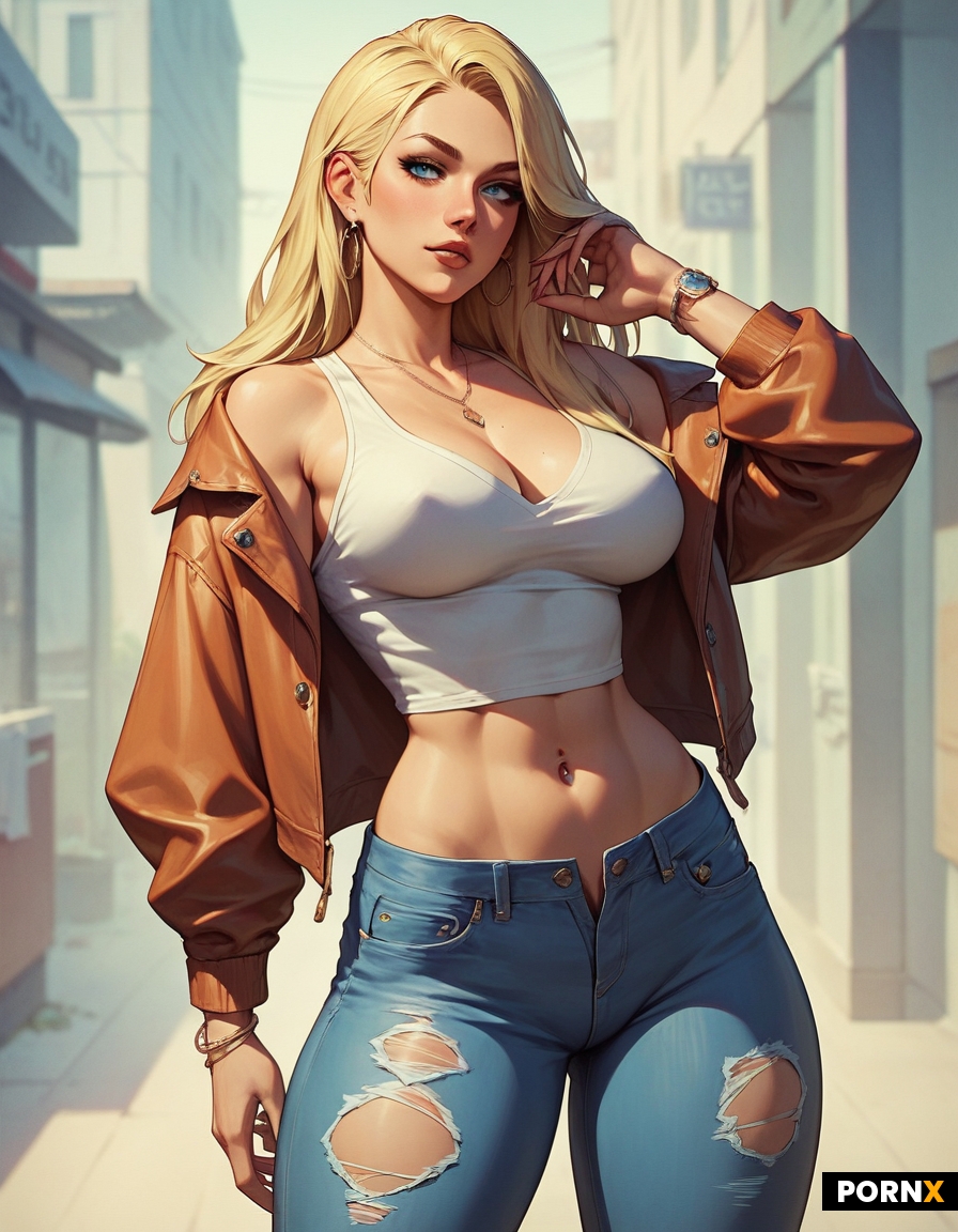 Long blonde hair