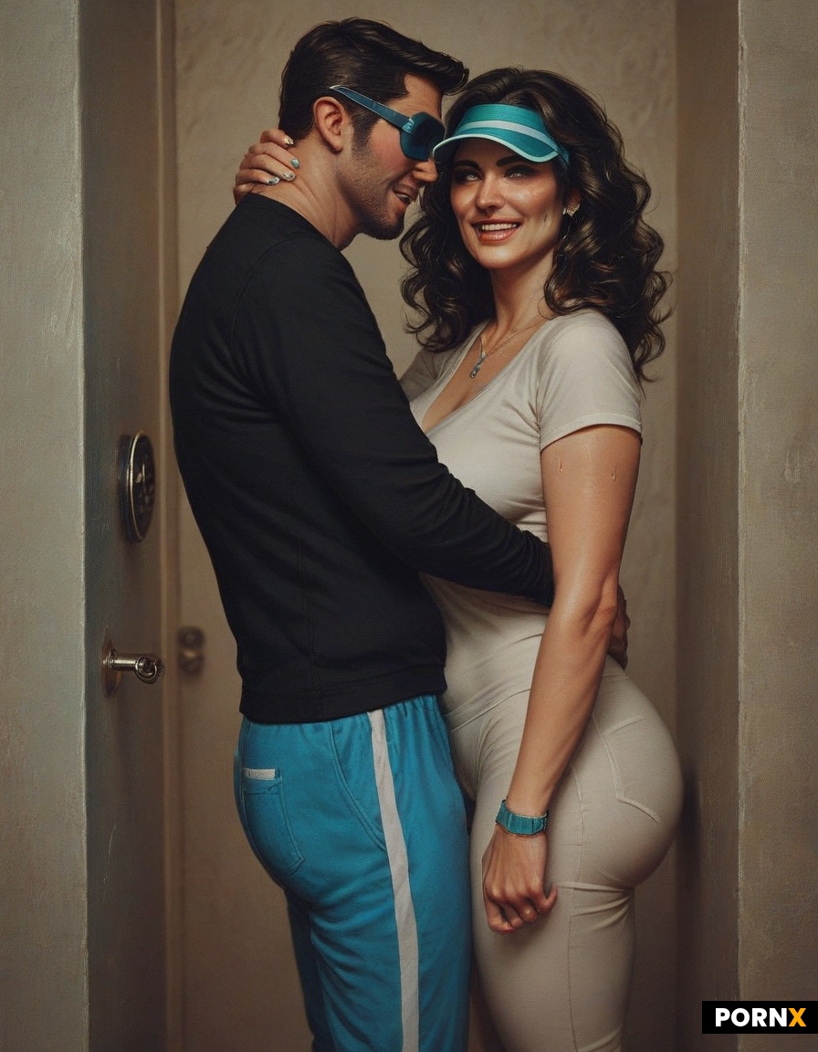 Middle aged woman wearing visor