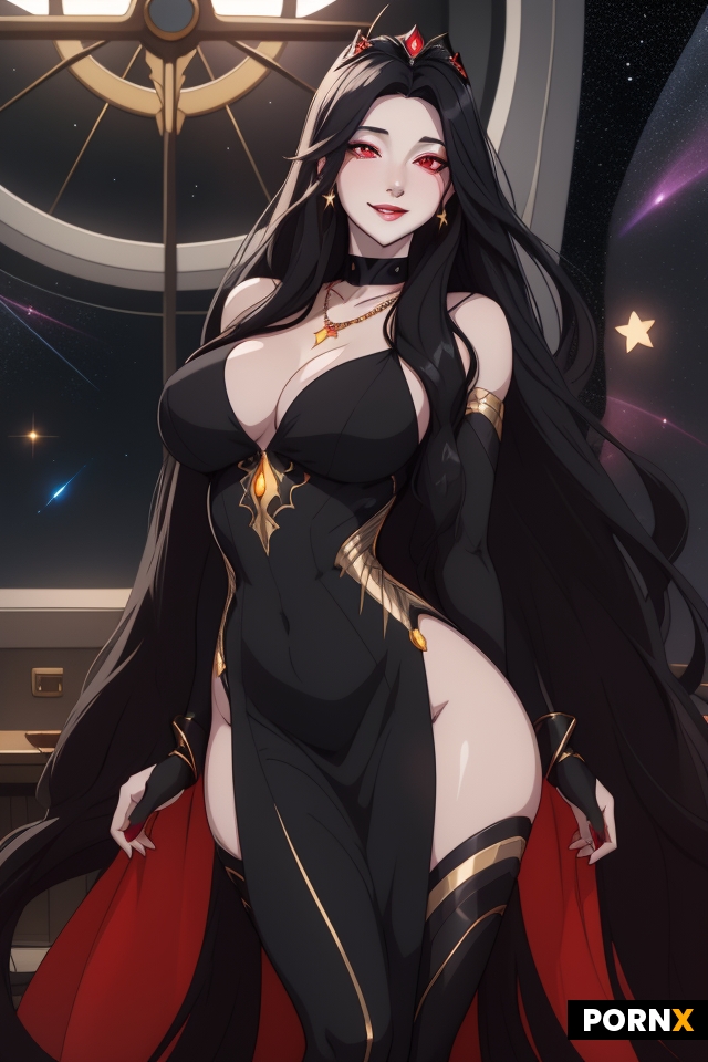 she has red eyes
