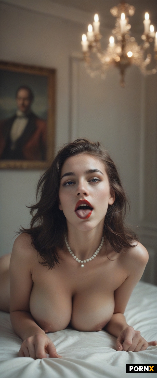 20yo heiress on her knees on silk sheets