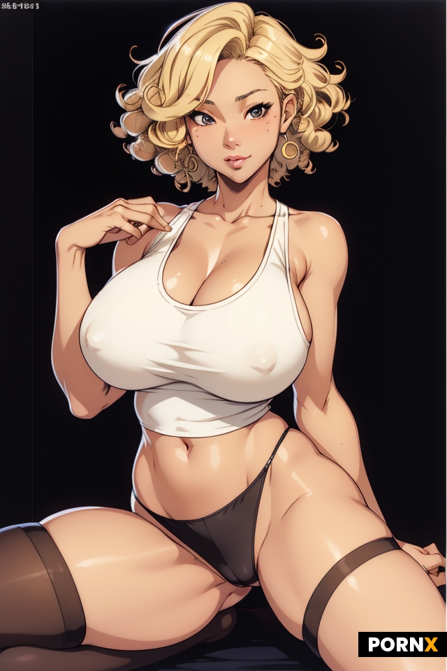 40 years old; Japanese; dark-light skin; busty; huge boobs; skinny thighs; beauty face; blonde