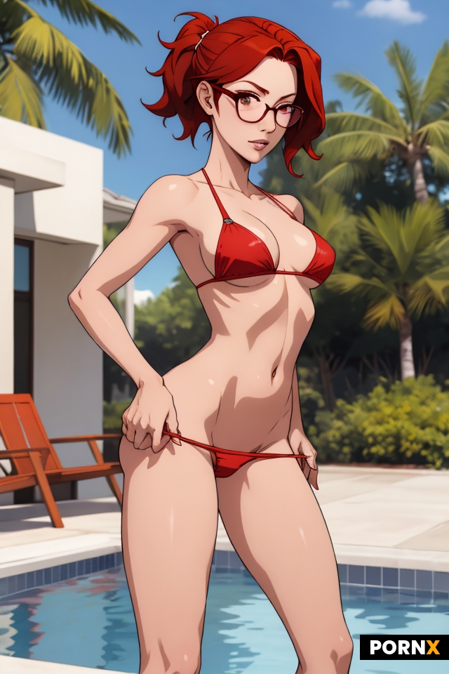 fit redhair woman wearing glasses
