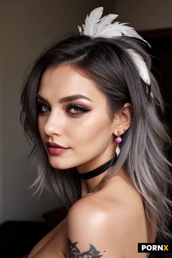 Skinny hot goth