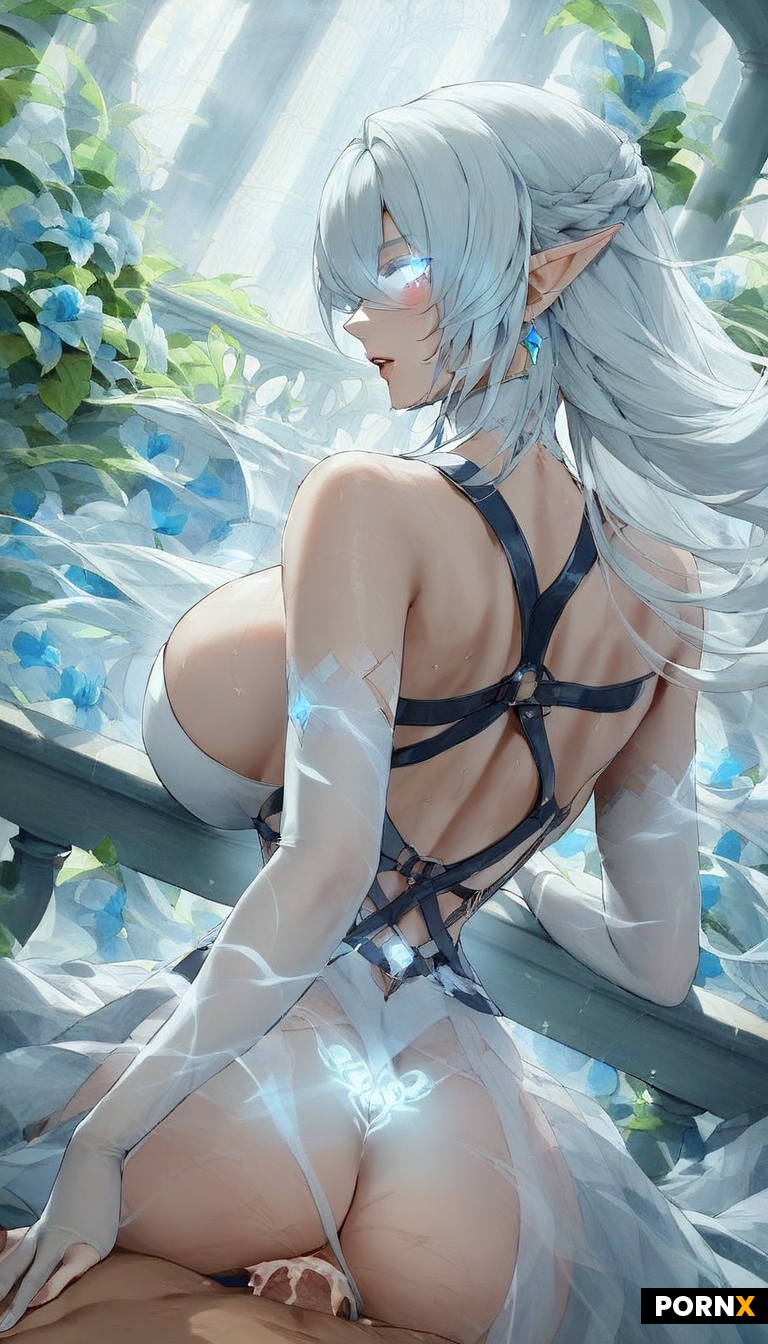 sexy female elven silver hair long pointed ears