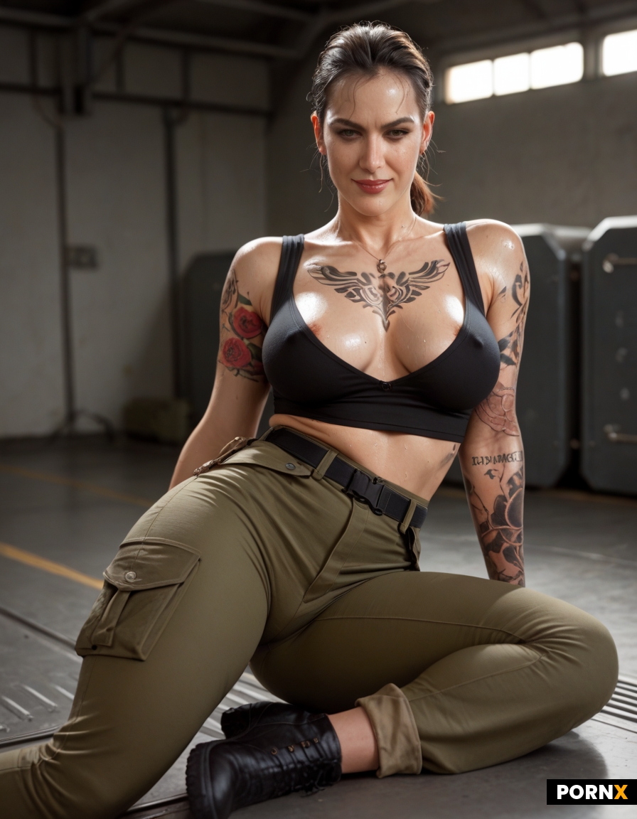 Fit female soldier