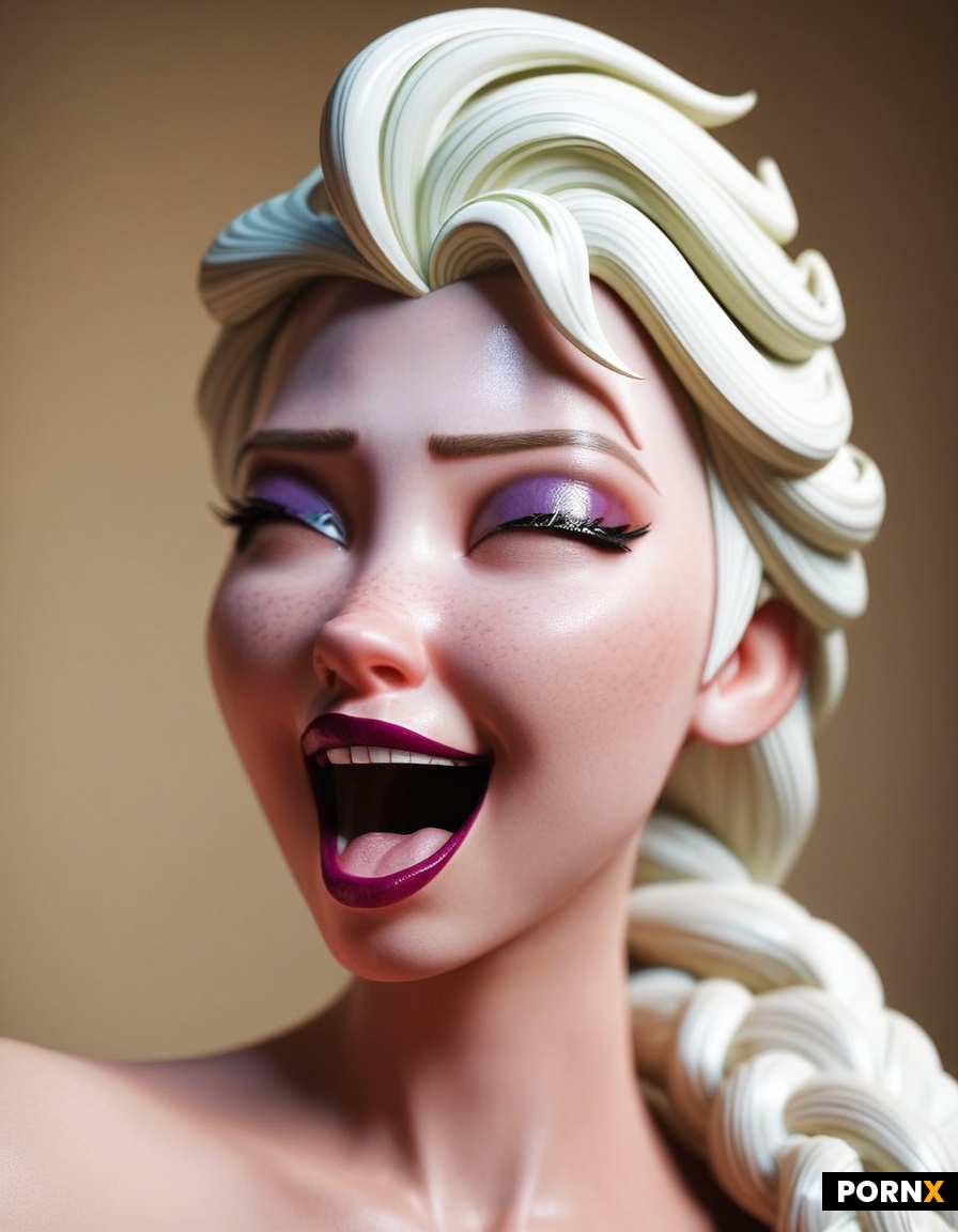 Elsa from Frozen is a futanari with a big dick